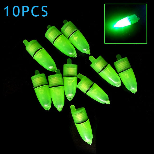 10PCS Portable LED Light Fishing Float